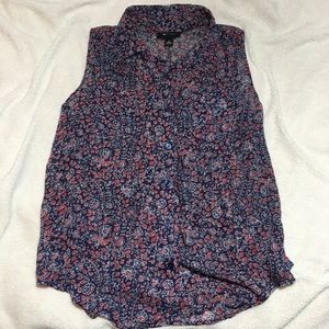 Women's Button Down See Through Tank